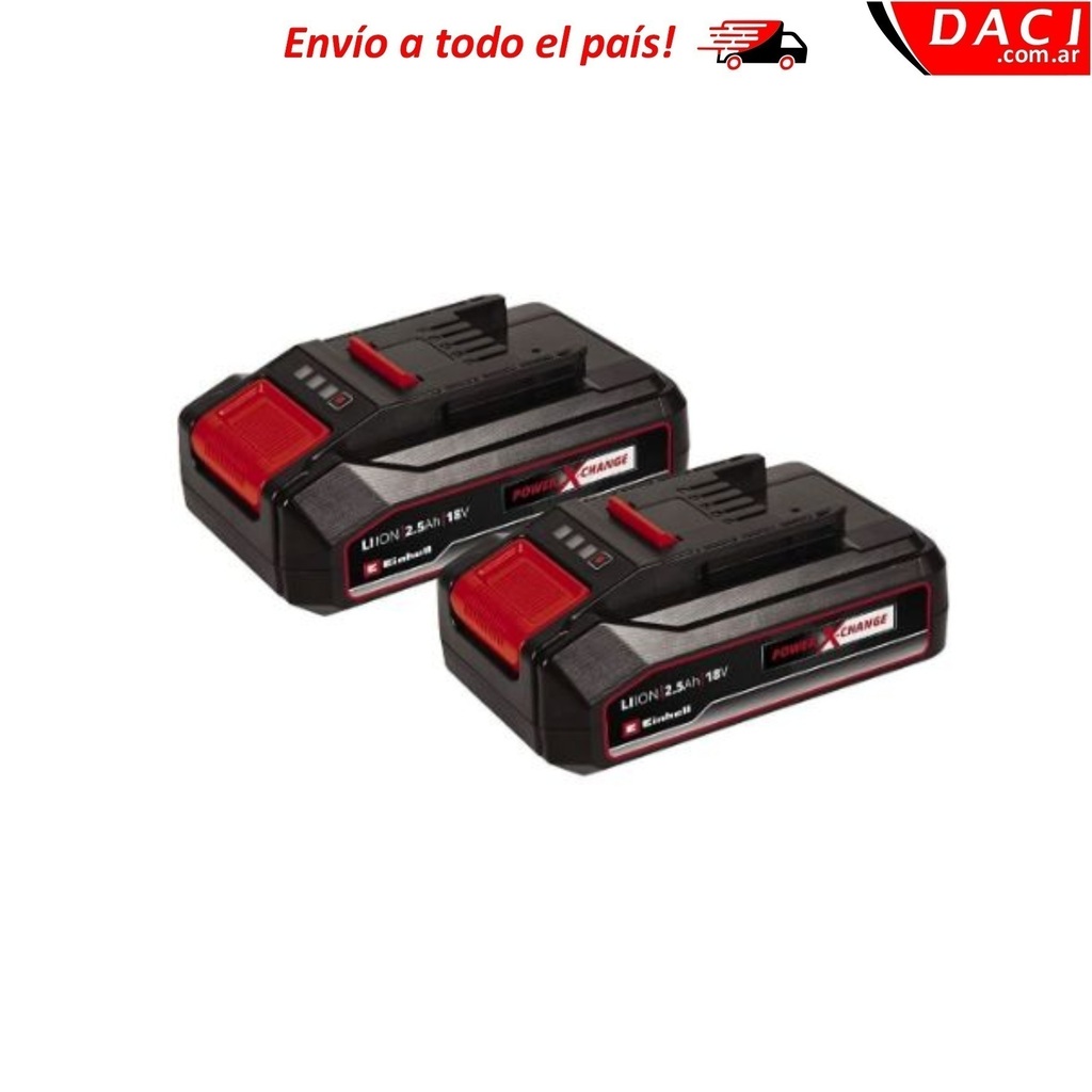 Pack de 2 baterías Power X-Change 18V - 2,5 Ah - EINHELL