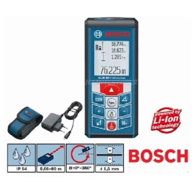 Medidor Laser de Distancia Marca: Bosch Modelo: GLM 80