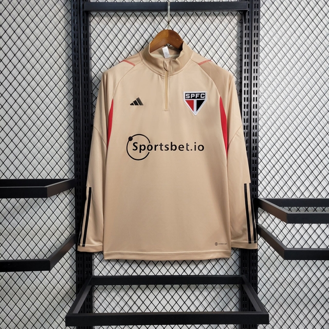 Moletom S o Paulo Treino 2023 Adidas Masculina Dourado R 229 90