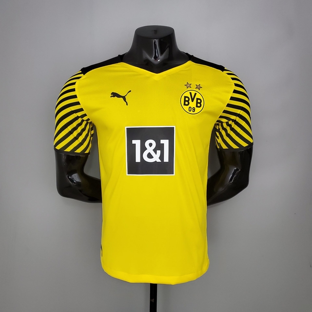 Camisa Borussia Dortmund I 2023 Jogador Masculina - Amarela e Preta