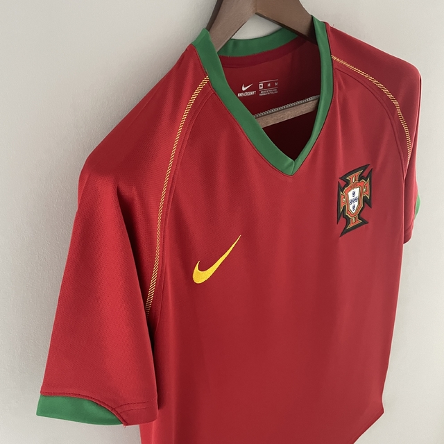 Camisa Seleção Portugal 1 Home 2006 Retro Nike Vermelho Masculina