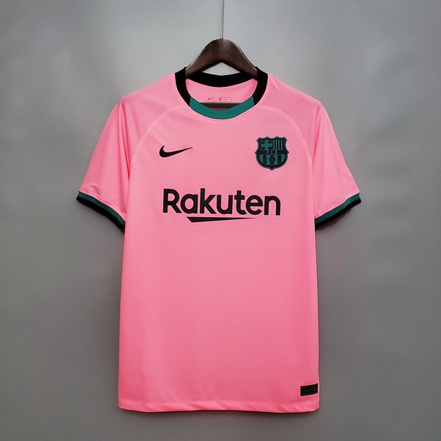 Camisa FC Barcelona 3 Third 20/21 Rosa Nike Masculina Por R$ 159,90