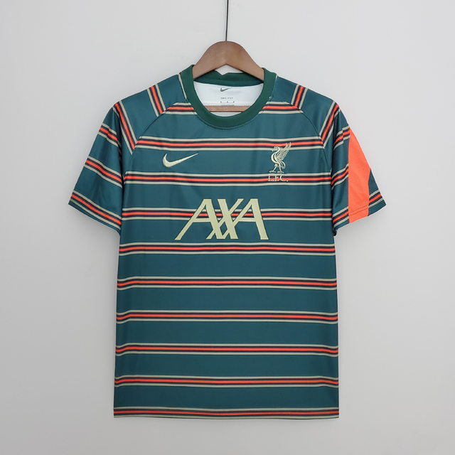 Camisa Barcelona Pré-Jogo 21/22 Nike Masculina - Vinho+Azul