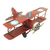Avião Biplano Vermelho 16cm