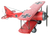 Avião Biplano Vermelho 36cm