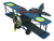 Avião Biplano Azul 16cm - comprar online