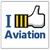 Adesivo I Like Aviation - Externo - comprar online
