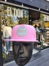 Gorra California Rosa con Parche de cuero