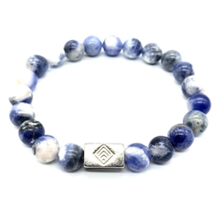 Pulsera de Piedra Sodalita Azul y Blanco en internet