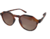 Óculos de Sol Em Acetato Marrom Estampa Tartaruga, Lentes em Policarbonato Marrom Degradê, Proteção UVA/UVB 400, Unissex