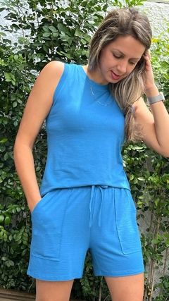 CONJUNTO GABRIELA AZUL CELESTE - comprar online