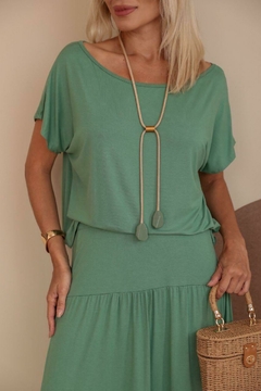 Imagem do CONJUNTO SAIA E BLUSA 3 MARIAS MENTA