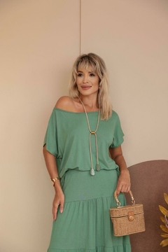 CONJUNTO SAIA E BLUSA 3 MARIAS MENTA - loja online