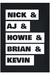 Camiseta Nick & AJ & Howie & Brian & Kevin - Backstreet Boys na internet