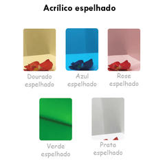 KIT 3 QUADROS - MOLDURA ACRÍLICO ESPELHADO - DINO | MA004 na internet