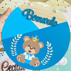 PLAQUINHA MDF URSO PRÍNCIPE | M072