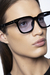 Burano Black Glasses Blue Lenses on internet