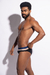 Navy and Nude Stripes Brief Cut - buy online