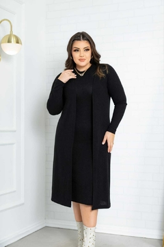 Conjunto Lãzinha Vestido e Cardigã Preto- Sara - comprar online