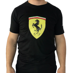 Remera Ferrari Algodón Negra Classic