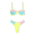 conjunto biquíni aloha [amarelo, verde-água e rosa] - comprar online