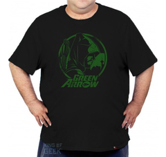 Camiseta Plus Size Arqueiro Verde Arrow Super Herói Geek