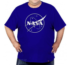 Camiseta Plus Size Nasa Logo Astronomia Tecnologia Nerd Geek na internet