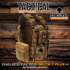 CHALECO TACTICO DELTA 7 PLUS DOBLE LIBERACION RAPIDA + MOCHILA HIDRATACION