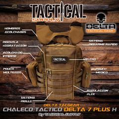 CHALECO TACTICO DELTA 7 PLUS DOBLE LIBERACION RAPIDA + MOCHILA HIDRATACION - tienda online