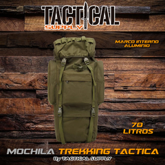 MOCHILA TACTICA TREKKING CORDURA 1000D REFUERZO ESTRUCTURAL ALUMINIO - Tactical Supply