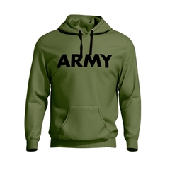 Buzo hoodie canguro con capucha friza premium ARMY - comprar online