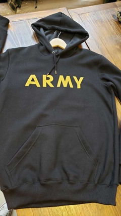 Buzo hoodie canguro con capucha friza premium ARMY - Tactical Supply