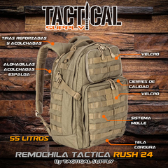 Mochila tactica modelo 24hs coyote