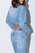Jaqueta Jeans Cropped Com Corte a Fio - comprar online