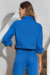 Jaqueta Cropped Azul Com Vazado - loja online