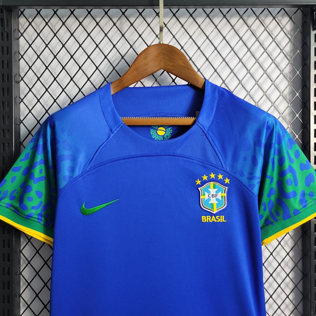 Camisa Brasil Oficial Copa do Catar 22/23 - Feminina - Azul