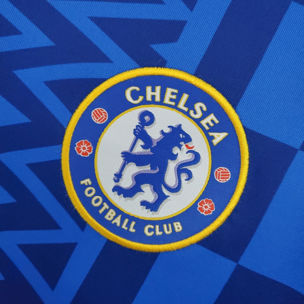 Camisa Chelsea Home 21/22 Nike Azul Patch Mundial Por Apenas R$ 189,90