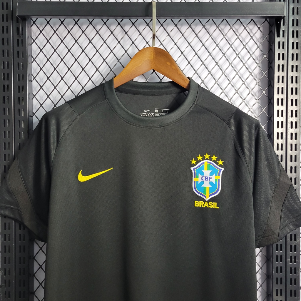 Camisa Brasil Comissão Técnica 21/22 - Masculino Torcedor - Preta