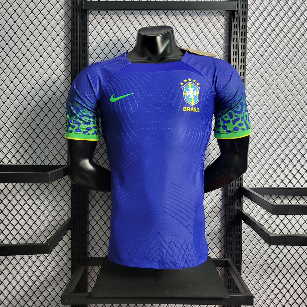 Camisa Brasil Oficial Copa do Catar 22/23 - Versão Jogador - Masculino -  Azul