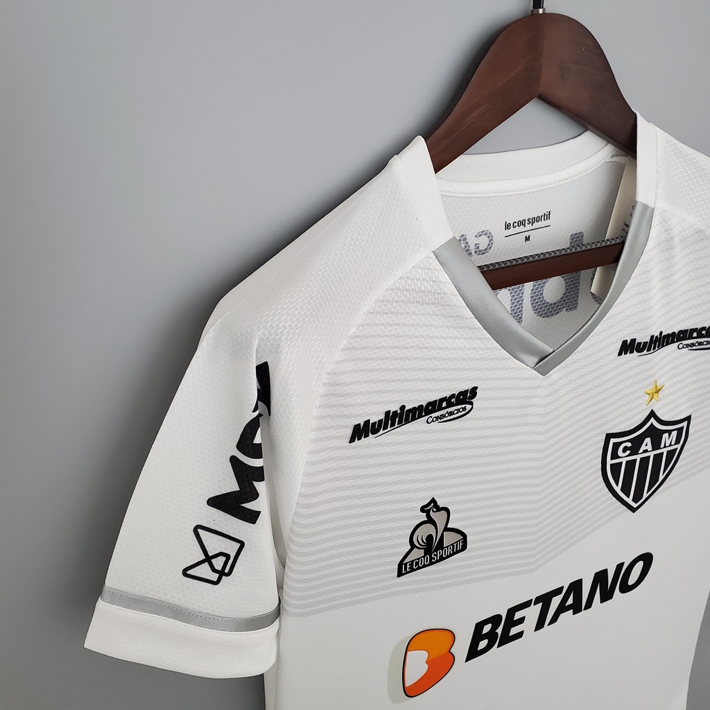 Camisa Atlético Mineiro II 21/22 Torcedor Le Coq Feminina - Branco Todos  Patrocinios