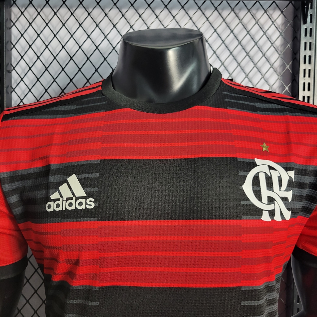 Camisa Flamengo I 22/23 s/n° Torcedor Adidas Masculina - Vermelho+