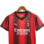 Kit Infantil AC Milan I 23/24 - Puma - Vermelho e Preto - Trajando Grifes - Futebol e NBA