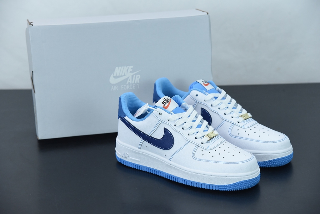 Nike air force one white 2024 university blue