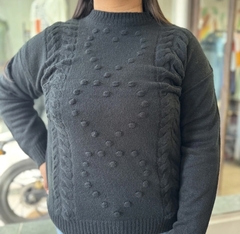 Sweater puntitos cuello redondo - Sin Nombre Sport