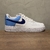 Tênis Air Force 1 Patent Swoosh DJ9942 Branco/Azul