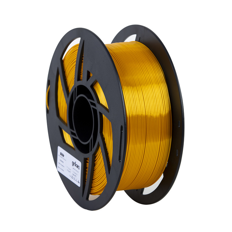 Filamento de seda PLA de 0.112 in, filamento de impresora 3D, carrete de  2.2 lbs, filamento de seda PLA metálico brillante, dorado