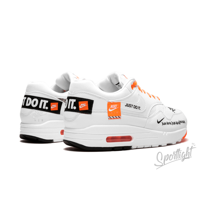 Air max 1 trainers white black total orange jdi clearance