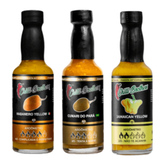 COMBO DE PIMENTAS AMARELAS - 3 molhos 60ml + BRINDE! Chilli Brothers