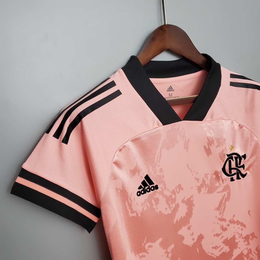 Camisa Flamengo Outubro Rosa 20/21 - Feminina - modelo Torcedor - Rosa