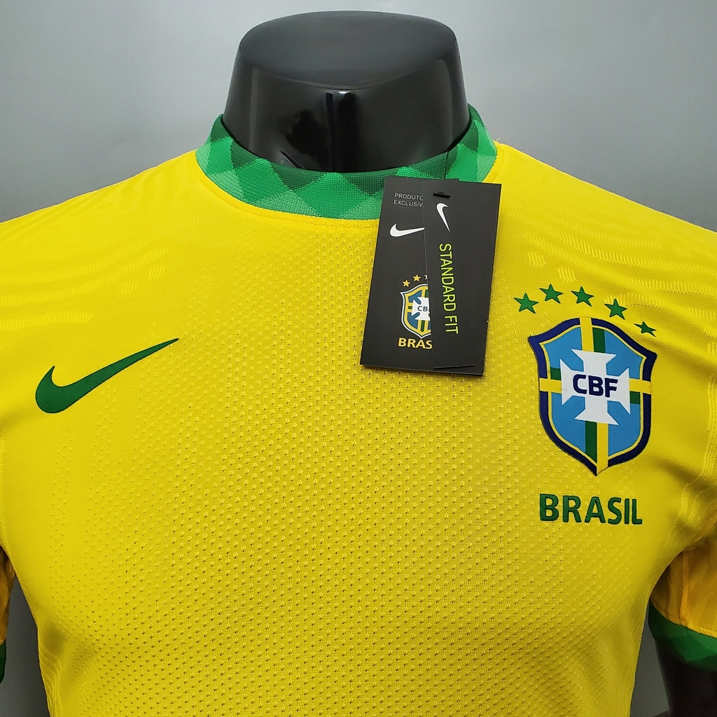 Camisa Seleção do Brasil I 2020 Masculina Modelo Player Amarela